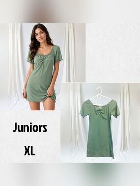 Sage Green Ribbed Summer Dress NWOT Juniors XL